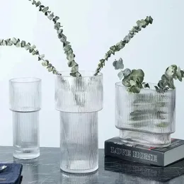 Vasen Kreative transparente Glasblumenvase Ästhetische Raumdekoration Trockenblumenarrangement Hydrokulturhandwerk Heimdekoration