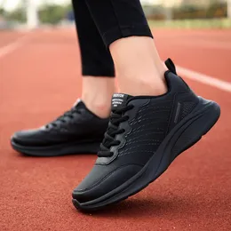 Casual skor för män kvinnor för svartblå grå gai andas bekväm sporttränare sneaker color-156 storlek 35-41