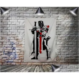 Banner Flags Masonic Knight Templar Flag Polyester 144 96Cm Hang On The Wall 4 Grommets Custom Indoor Decoration2666199 Drop Deliver Dhnme