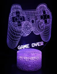 Ночные огни Декор игровой комнаты Playstation 5 Luces Habitacion Game Over Настройка Подростковая комната Украшение Luz Светодиодная лампа RGB Gamer Light3969944