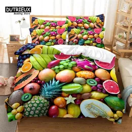Bedding Sets Fruits Duvet Cover Set Fashion Soft Comfortable Breathable For Bedroom Guest Room Decor