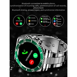 2023 Smart Watch for Men Business Clock Steel Belt Smartwatch Bluetooth Call Heart Rate Fiess Waterproof Sports Watches AW12