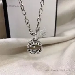 collana di gioielli firmatiCollana da uomo firmata Collana da donna Ciondolo Catene di moda Pendenti quadrati Collane Sier Colore oro Accessori gioielli Box s s