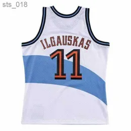 Baskettröjor Shawn Kemp Zydrunas Ilgauskas Cavalier Jersey Clevelands och Throwback Blue White Size S-XXXLH2435