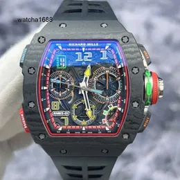 Męskie zegarek na rękę RM RM RM65-01 Rose Gold Modified NTPT Material Timing Funkcja Automatyczna mechanika