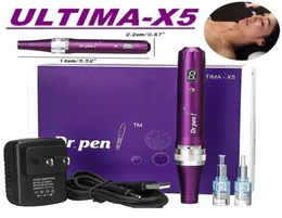 Ultima X5 Dr Pen trådlös trådbunden elektrisk derma penna auto mikronedle dermapen med LED -skärmjusterbar nållängd 025mm25mm2343819