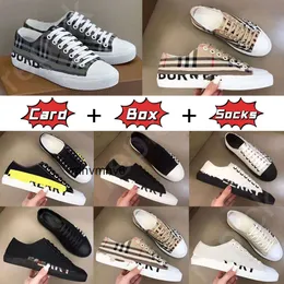 Xadrez burberyy burberylies burrberies burburries vintage b casual bezerro sapatos masculinos impressão cheque tênis dois tons de algodão gabardine apartamentos sapato impresso letras