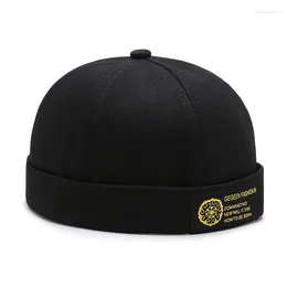 Ball Caps Skullcap Hat Sailor Mechanic Brimless Solid Color Spring Cap Odpowiedni tłum Kobiece Czapki