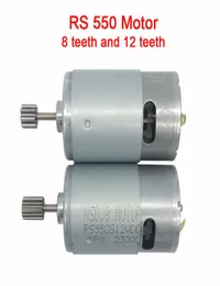 DC Motor 12V Çocuklar için Elektrik Carrc Araç DC Motor 6V Bebek Araç Elektrik Motoru RS550 Motor 12 Dişli ve 8 Dişli Gear7972612