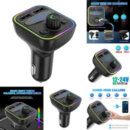 Nova transmissão de chamadas de música sem fio em seu carro com transmissor FM Bluetooth 5.0 - Qc3.0 Tipo-C PD 18W para carregamento rápido I2s1