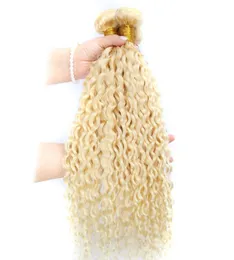 Extensões de cabelo humano indiano 613 onda de água 3 pacotes de trama dupla cor loira 95100gpiece 1040inch8969484