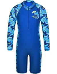 Costume da bagno BAOHULU Costume da bagno per bambini a maniche lunghe con pantaloni Costume da bagno per bambini UPF50+ Costume da bagno protettivo estivo Rash Guard da surf