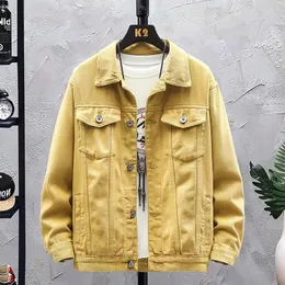 Осенняя мужская джинсовая куртка, мужская весенняя универсальная корейская повседневная модная мужская камуфляжная рабочая куртка, рубашка, топ 240222