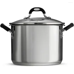 Panelas BOUSSAC Lock-N-Drain Aço Inoxidável 6 Quart Coberto Stock Pot 3 Contagem