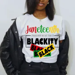 Футболка Junteletegth Blackity Grpahic T Рубашки Женщины хлопок Black Lives Matter Tshirts Harajuku с коротким рукавом с коротким рукавом.