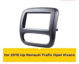Auto Stereo Installation Dashboard Panel 2 Din Car Radio Fascia For 2015 Up Renault Trafic Opel Vivaro Dash Kit DVD Panel9791807