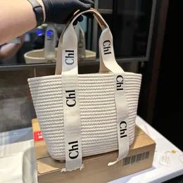 Damen- und Herren-Baststroh-Strandtasche, Designer-Tasche, Sommer-Schultertasche, Häkelgeschäft, Korb, Eimertaschen, luxuriöse Handtasche, Pochette, Umhängetasche, Clutch, Reisetasche, Woody-Tasche