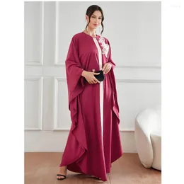 Ethnic Clothing Eid Party Morocco Abaya Batwing Sleeve Loose Maxi Dress Turkey Dubai Kaftan Ramadan Gown Muslim Women Arab Arabic Vestidos