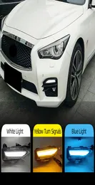 1 çift araba ön tampon sis lambası günü çalışma ışık drl sinyal ışık lambası infiniti q50 q50s spor modeli 20142020 261304ga0a8415785