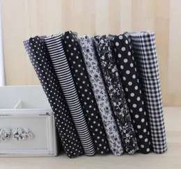 Booksew 7pcs 50cmx50cm Black Cotton Patchwork Fabric For DIY Sewing Quilting Craft Tilda Doll Baby Cloth Textiles9677348