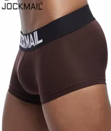 Jockmail New Sexy Mens Underwear Boxer Shorts Mens Trunks通気性アイスシルク男性パンティーアンダーパンツCuecas Gay Underwear5676107