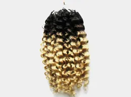 امتدادات الشعر البشري Micro Loop 100G 1GS 100S ombre micro hair extensionsi T1B613 Virgin Brazilian Curly Micro Loop Extens4609118