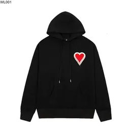 Designer Hoodie Mens Womens Heart Motif Casual Jumper Sweater Pull Long Cotton Overshirt Pullover Couple Outfit Loose Fit Size