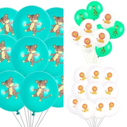 Nuovo 10 Pz Scimmia/Leone/Giraffa Modello di Cartone Animale Palloncini Per Wild Safari Decorazione Di Compleanno Foresta Giungla Rifornimenti Del Partito