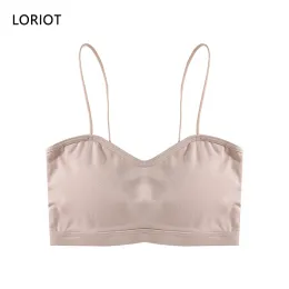 Camis Loriot Bra Tube Top For Women Crop Camisole Tank Top Sando Singlet Vest V Neck ärmlös Sexig Casual Korean SA1369