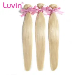 Luvin brasileiro remy cabelo reto 1 pc 613 pacotes de cabelo loiro 100 pacotes de cabelo humano 7103935