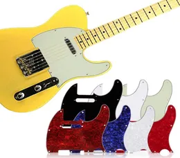 7 Färgstandardstorlek 3 skikt vit pickguard för tuff hund elektriska gitarr Multifärger 3Ply Aged Pearloid3570496