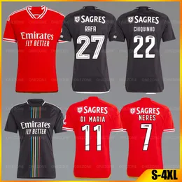 23 24 Di Maria Rafa Silva 2023 24 Soccer Jerseys Joao Neves J.Mario Darwin Chiquinho Sefeqovic Otamendi G.ramos Pizzi Football Uniforms Shirts Men Kid Kit