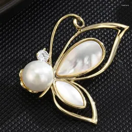 Broches pérola borboleta broche pino feminino inseto vintage festa de casamento jóias roupas crachá presentes para
