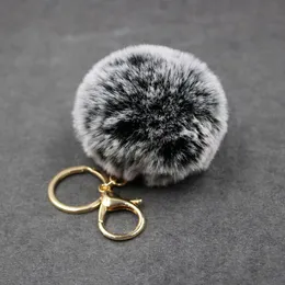 Grande ecopelle 8CM Pelliccia PomPom Portachiavi Borsa per capelli Borsa pom pom Portachiavi a sfera Ciondolo poret clef per le donne Bella Fluffy3092