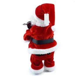 Decorações de Natal Brinquedo Elétrico de Santa O Violino Bonecas de Natal Chrismas para Prateleira Home Desktop Party Quarto