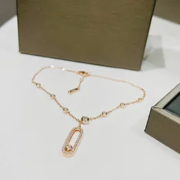 女性用のデザイナーブレスレットアンクレットダイヤモンドスターリングシルバーゴールドメッキ18K T0P品質公式複製ヨーロッパサイズのブラン​​ドデザイナーボックス010