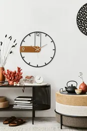 나무 현대 대형 벽 시계, 미니멀리스트 벽 시계, 벽을위한 시계, 대형 벽 시계, 소박한 벽 시계, 로프트 벽 시계, 완두르 그로스