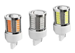 4PCS T20 W21W 7440 WY21W 33 SMD 5630 5730 LED 차량 테일 라이트 안개 전구 자동 리버스 램프 주간 달리기 라이트 레드 흰색 노란색 126052019