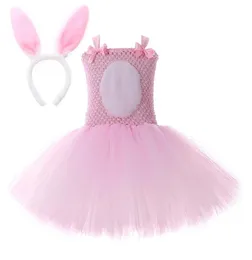 Pink Bunny Girl Costume Toddler Kids Rabbit Tutu Dress Outfits For Baby Girls New Year Birthday Dresses Easter Holiday kläder 2101428464