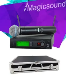 SLX SLX24 BETA58 med högsta kvalitet med aluminiumfodral UHF Trådlöst mikrofonsystem Super Cardioid Beta Handheld Microfone Mic6758060