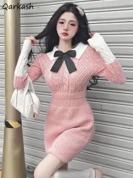 ドレスミニドレス女性スリムパネル甘いデザイナースプレッチプレッピーカワイイカワイ衣