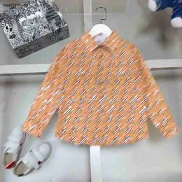 Nowa koszula dziecięca pełna druk Baby Baby Long Inteved Lap koszula Rozmiar 100-160 cm Designer Ubrania dziewczyn