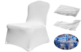 Vevor White Spandex Chair Cover 50pcs100pcs 스트레치 연회 식당 결혼식 커버 2107249711044 용 폴리 에스테르 슬립 커버