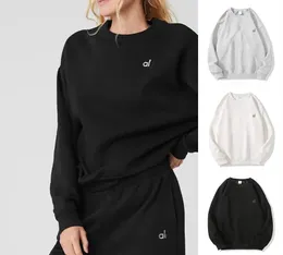 Giacca da yoga slim da donna in pile AL Fitness autunno solido traspirante allenamento palestra cappotto da corsa felpe sportive logo in metallo superiore in nylon