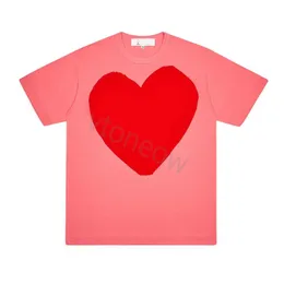 2024 Plays Fashion Mens T-Shirts designer red heart shirt casual Tshirt cotton embroidery short sleeve summer T-shirt love Asian sizes