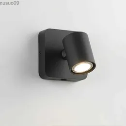 Lampada da parete 7W GU10 LED Lampada da parete a soffitto Stile moderno Rotazione pieghevole Interni Home Hotel Camera da letto Comodino Soggiorno Lampada da parete da lettura