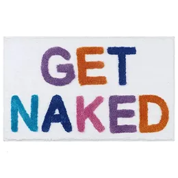 INYAHOME Non Slip Microfiber Cute Get Naked Bathmats Szybka sucha maszyna do mycia mata podłogowa łazienka na dywan łazienki 240301