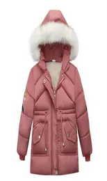 Girls Coat New Christmas Outterwear Fashion Winter Girls Fur Down Clothing Children039S broderade ärmar Down Jacket290Q9258316