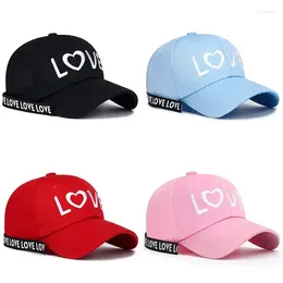 Бейсбольные кепки с вышивкой букв, бейсболка для женщин и мужчин, солнцезащитная лента с лентой, повседневная спортивная шляпа LOVE Hat