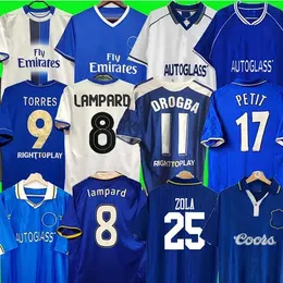 CFC 2011 Retro Soccer Jersey Kit Lampard Torres Drogba 11 12 13 Final 96 99 Camisas de futebol vintage Wise 03 05 06 07 08 Cole Maillots 03 Homens de manga curta